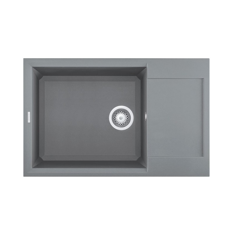 Chiuveta granit Elleci Easy 310, Titanium M73, 780 x 500 mm, cuva reversibila