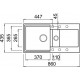 Chiuveta granit Elleci Easy 425, Antracite G59, 860 x 435 mm, cuva reversibila