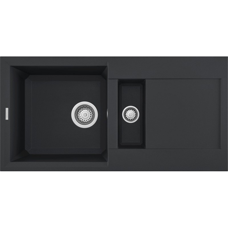Chiuveta granit Elleci Easy 425, Antracite G59, 860 x 435 mm, cuva reversibila