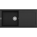 Chiuveta granit Elleci Easy 480, Full Black G40, 1000 x 500 mm, cuva reversibila