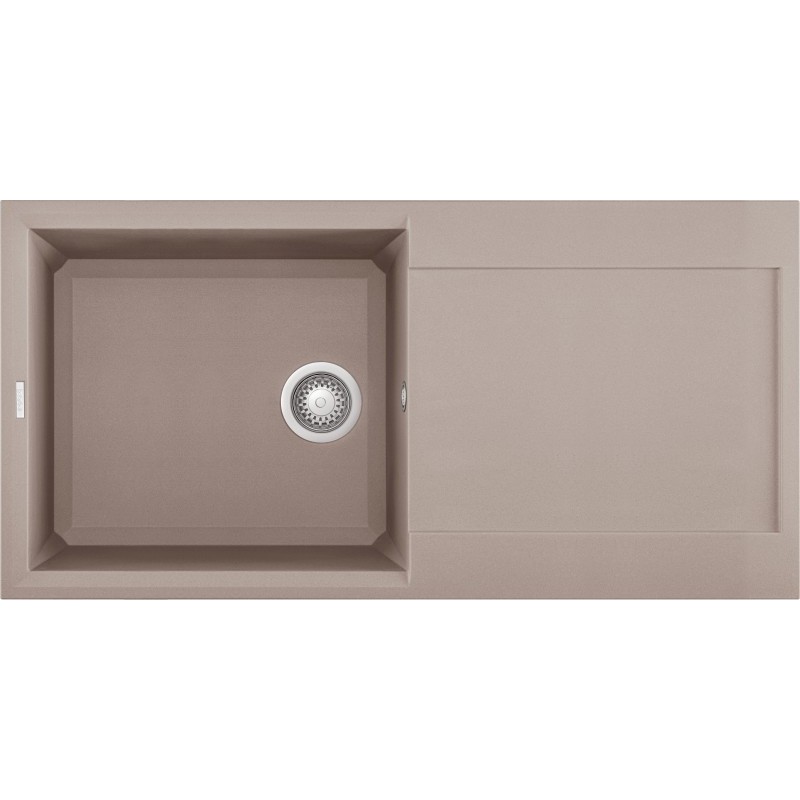 Chiuveta granit Elleci Easy 480, Tortora G43, 1000 x 500 mm, cuva reversibila