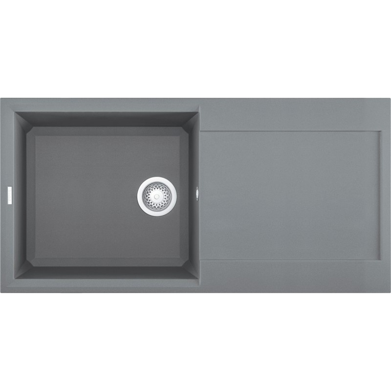 Chiuveta granit Elleci Easy 480, Titanium M73, 1000 x 500 mm, cuva reversibila